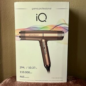 Ga.Ma Italy IQ Perfetto rose gold hair dryer with attachments New NIB